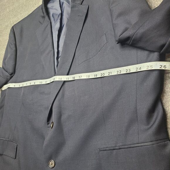 Stafford Blazer Mens 50 Short Classic Fit Wool Blend Travel Suit Jacket - Picture 3 of 10